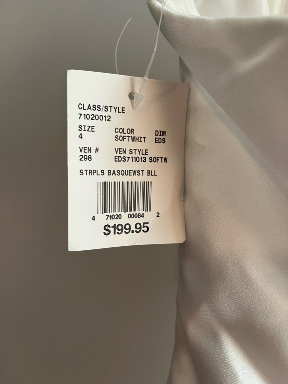 David’s Bridal Strapless Wedding Dress Size 4 NWT - Picture 5 of 12
